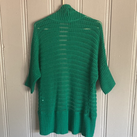 2XHP Brand NWOT Stunning Emerald Green Knit Long Duster Style Sweater OS - Picture 5 of 12